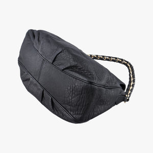 Pre-owned Fendi Mia Flap Black Leather 8BR614 shoulderbag | stylenewstar