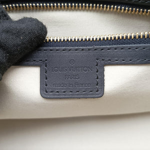 Pre-owned Louis Vuitton Monogram Mini Alma Long Navy × Gray Canvas × Leather M92303 handbag | stylenewstar