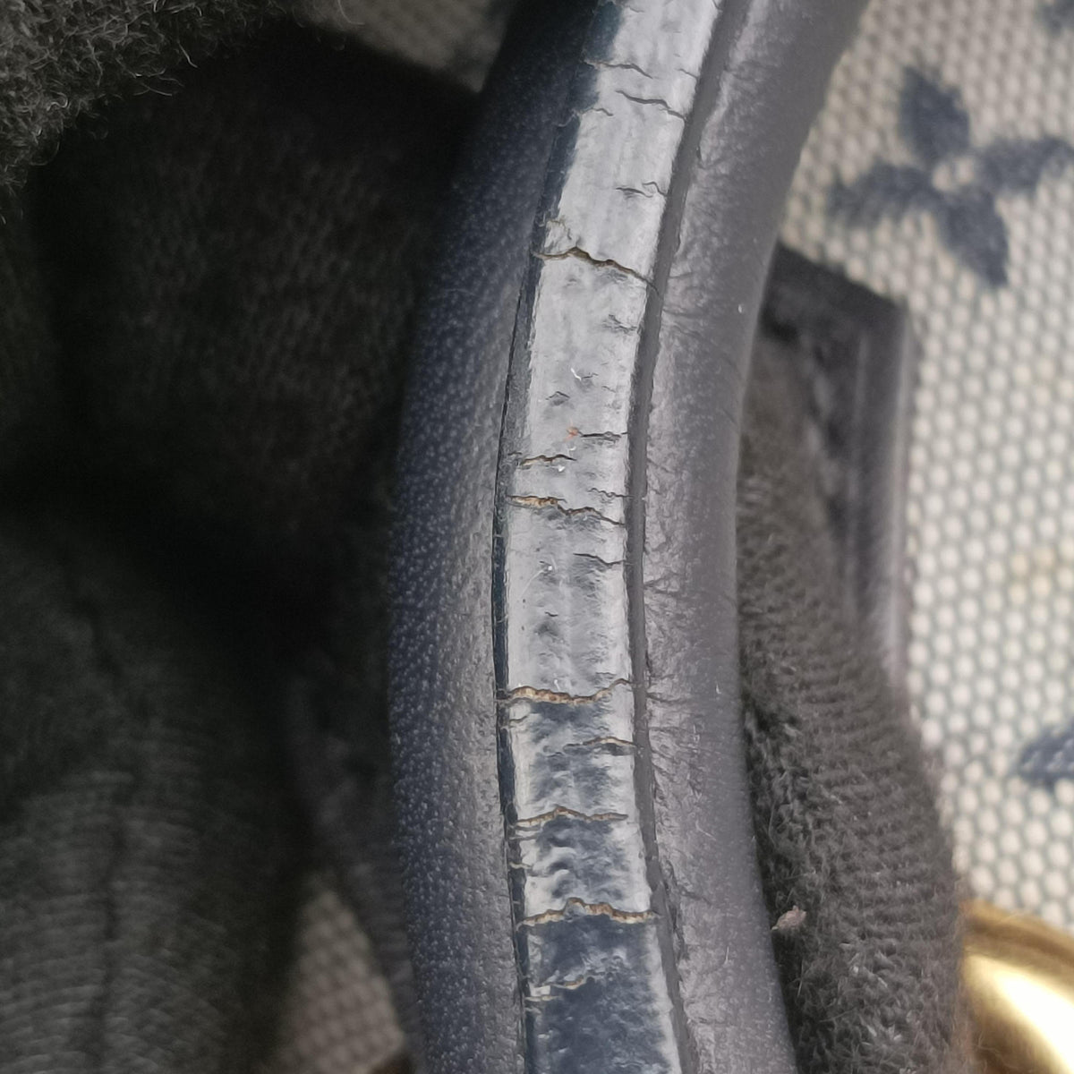 Pre-owned Louis Vuitton Monogram Mini Alma Long Navy × Gray Canvas × Leather M92303 handbag | stylenewstar