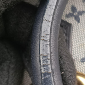 Pre-owned Louis Vuitton Monogram Mini Alma Long Navy × Gray Canvas × Leather M92303 handbag | stylenewstar