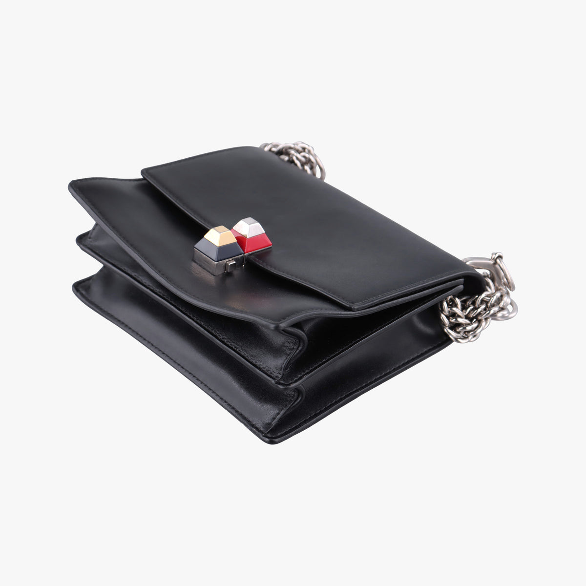 Vintage Fendi Kan I Black Leather 8M0381 shoulderbag | stylenewstar