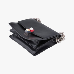 Vintage Fendi Kan I Black Leather 8M0381 shoulderbag | stylenewstar