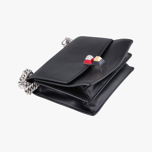Vintage Fendi Kan I Black Leather 8M0381 shoulderbag | stylenewstar