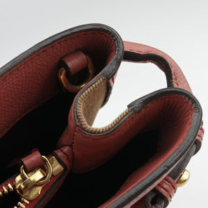 Pre-owned Burberry Banner Pink×Multicolor Leather × Canvas  shoulderbag | stylenewstar
