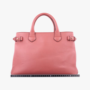 Pre-owned Burberry Banner Pink×Multicolor Leather × Canvas  shoulderbag | stylenewstar