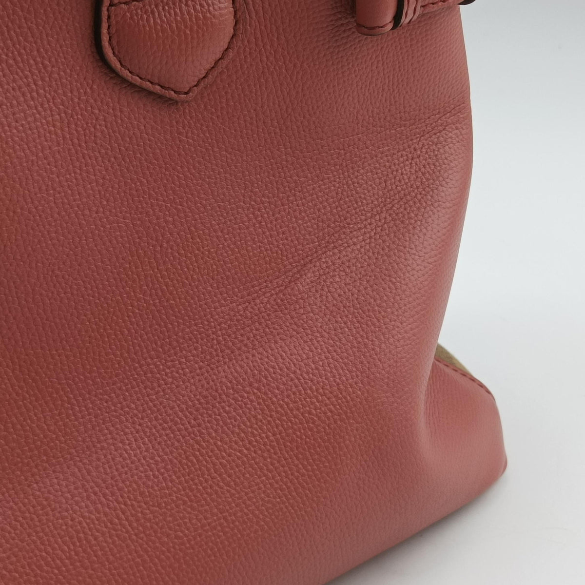 Pre-owned Burberry Banner Pink×Multicolor Leather × Canvas  shoulderbag | stylenewstar