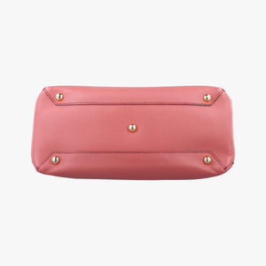 Pre-owned Burberry Banner Pink×Multicolor Leather × Canvas  shoulderbag | stylenewstar
