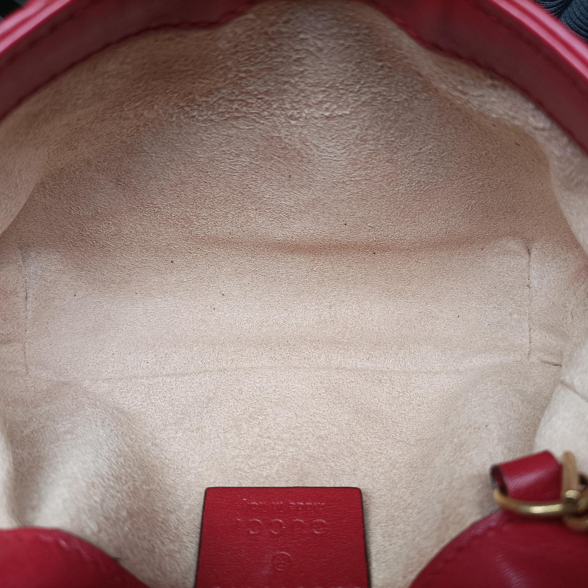 Pre-owned Gucci GG Marmont Red Leather 476433 shoulderbag | stylenewstar