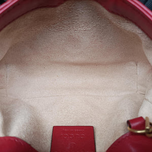Pre-owned Gucci GG Marmont Red Leather 476433 shoulderbag | stylenewstar