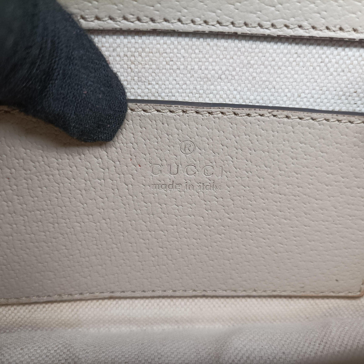 Pre-owned Gucci Ophidia GG Mini Beige × Ebony GG Supreme Canvas × Leather 696180 shoulderbag | stylenewstar