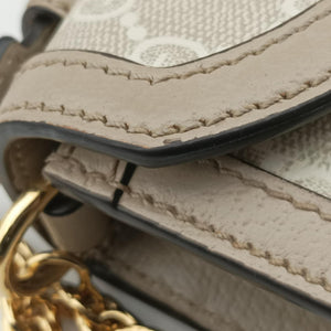Pre-owned Gucci Ophidia GG Mini Beige × Ebony GG Supreme Canvas × Leather 696180 shoulderbag | stylenewstar