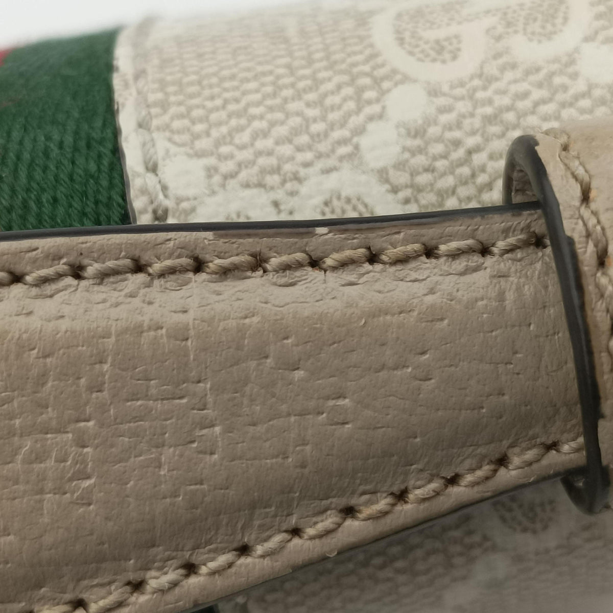 Pre-owned Gucci Ophidia GG Mini Beige × Ebony GG Supreme Canvas × Leather 696180 shoulderbag | stylenewstar