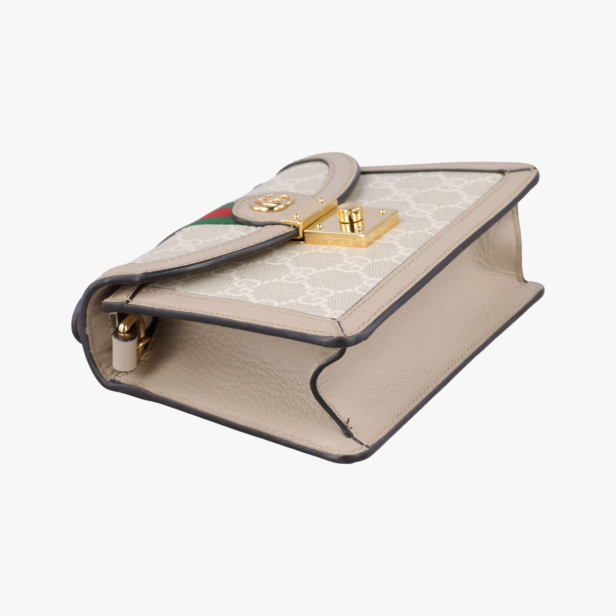 Pre-owned Gucci Ophidia GG Mini Beige × Ebony GG Supreme Canvas × Leather 696180 shoulderbag | stylenewstar