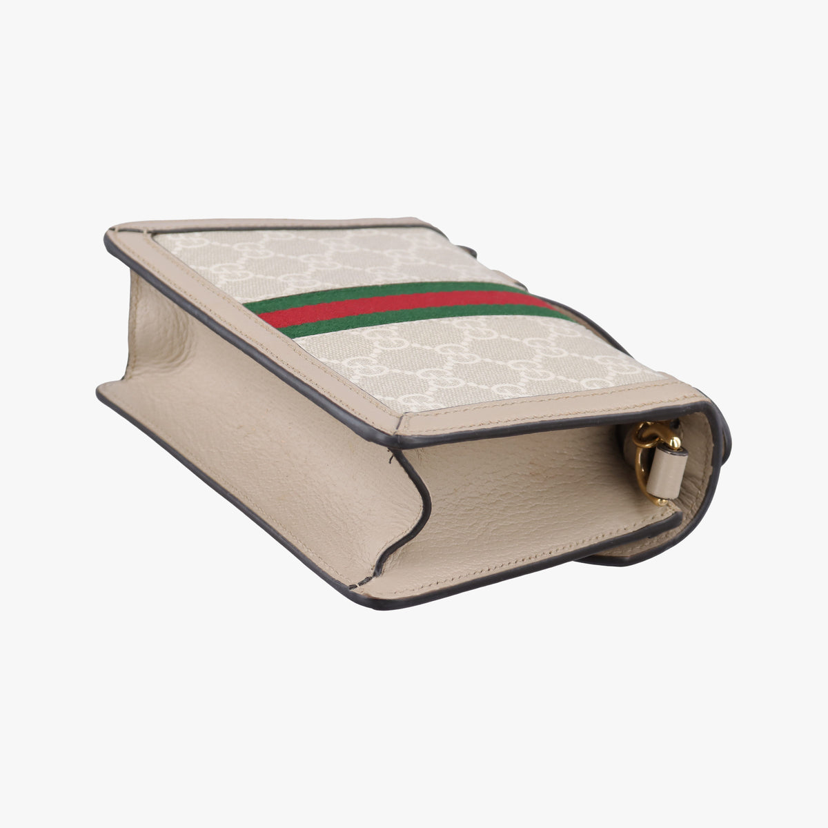 Pre-owned Gucci Ophidia GG Mini Beige × Ebony GG Supreme Canvas × Leather 696180 shoulderbag | stylenewstar