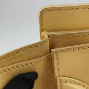 Pre-owned Celine Luggage Micro shopper Yellow Leather  handbag | stylenewstar