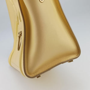 Pre-owned Celine Luggage Micro shopper Yellow Leather  handbag | stylenewstar