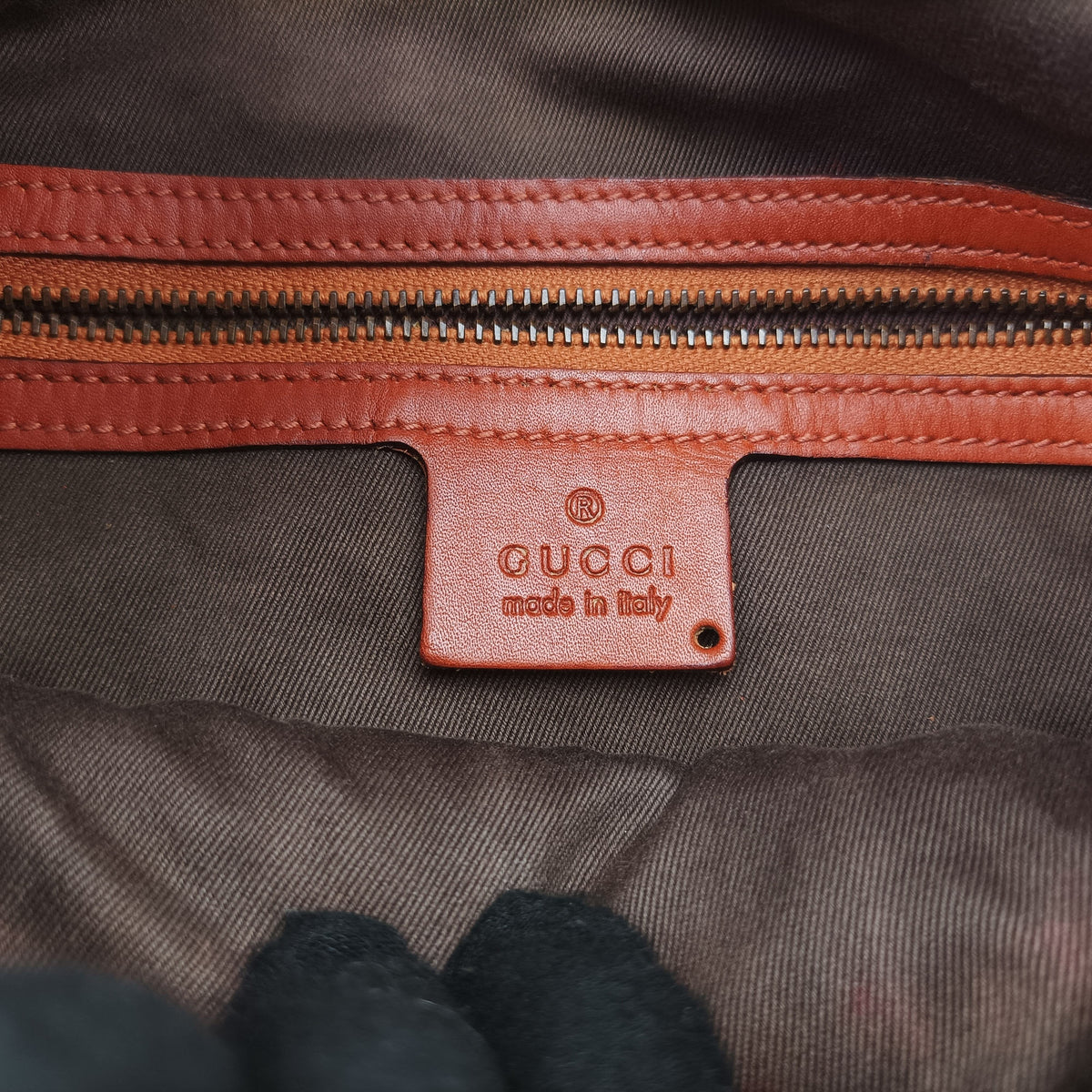 Pre-owned Gucci New Jackie Orange Suede 20888 handbag | stylenewstar