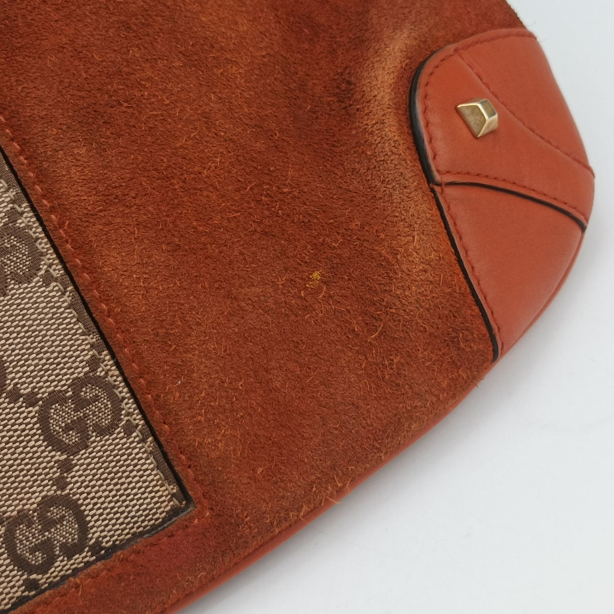 Pre-owned Gucci New Jackie Orange Suede 20888 handbag | stylenewstar