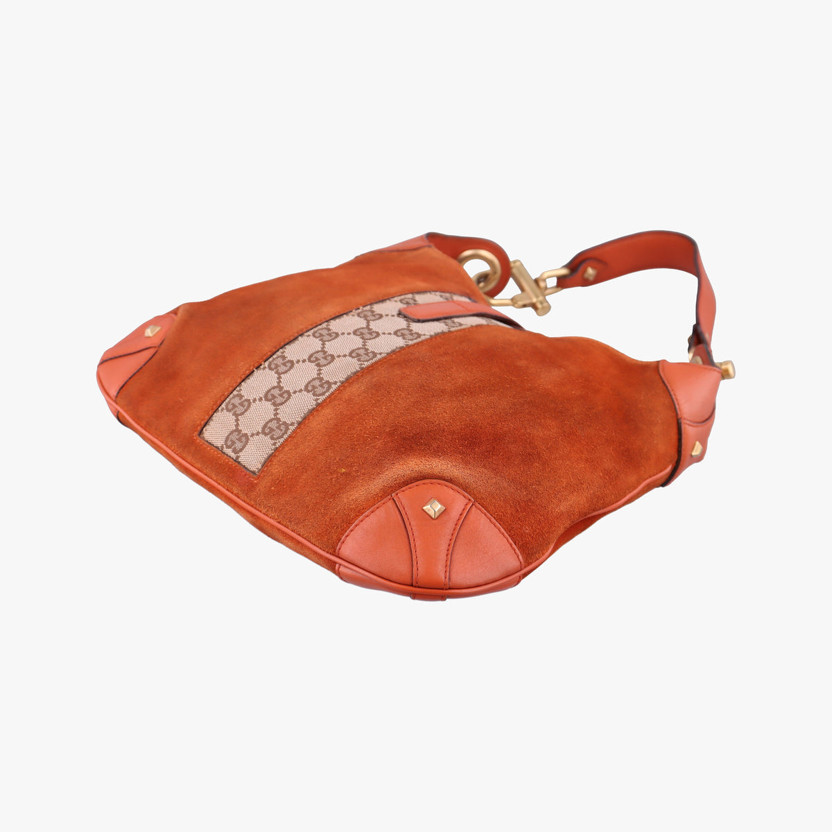 Pre-owned Gucci New Jackie Orange Suede 20888 handbag | stylenewstar