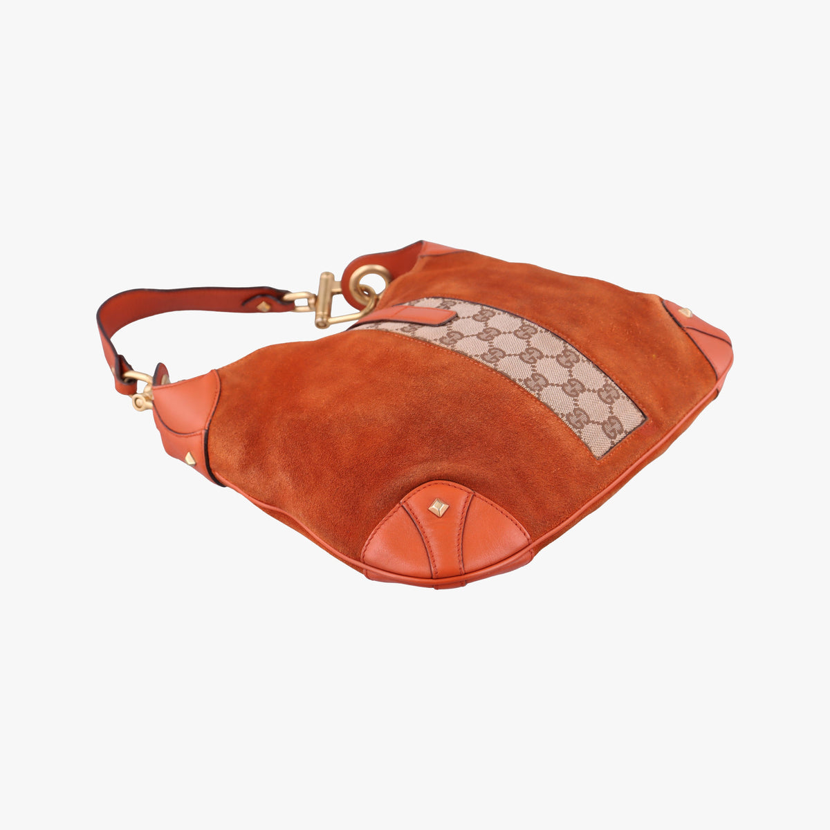 Pre-owned Gucci New Jackie Orange Suede 20888 handbag | stylenewstar