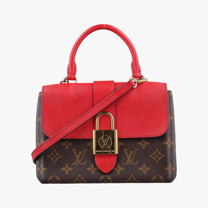 Pre-owned Louis Vuitton Locky BB Monogram/Brown×Coqulicot Monogram canvas×calf leather M44322 shoulderbag | stylenewstar