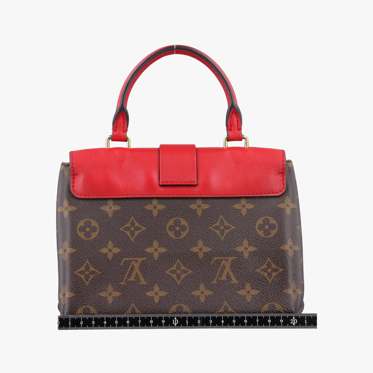 Pre-owned Louis Vuitton Locky BB Monogram/Brown×Coqulicot Monogram canvas×calf leather M44322 shoulderbag | stylenewstar