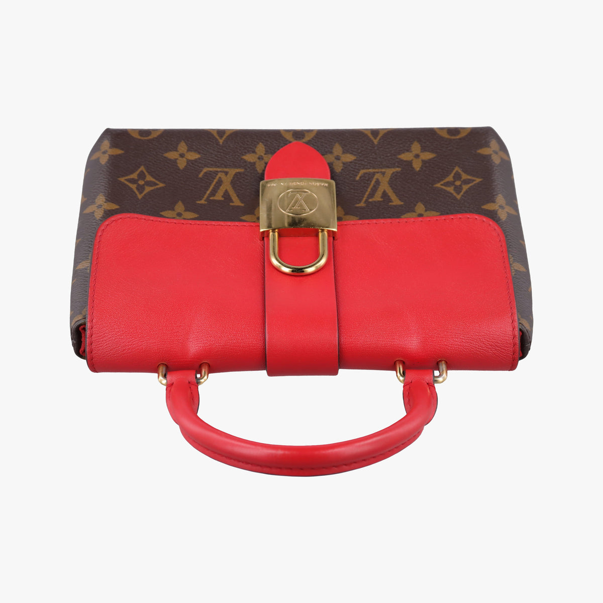 Pre-owned Louis Vuitton Locky BB Monogram/Brown×Coqulicot Monogram canvas×calf leather M44322 shoulderbag | stylenewstar