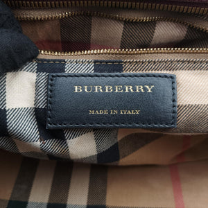 Pre-owned Burberry Alchester Burgundy Leather  handbag | stylenewstar