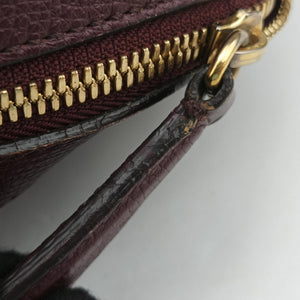 Pre-owned Burberry Alchester Burgundy Leather  handbag | stylenewstar