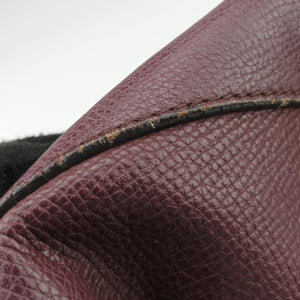 Pre-owned Burberry Alchester Burgundy Leather  handbag | stylenewstar