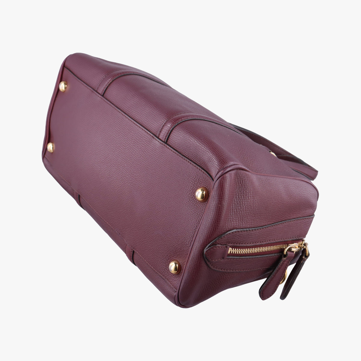 Pre-owned Burberry Alchester Burgundy Leather  handbag | stylenewstar