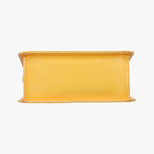 Pre-owned Louis Vuitton Spring Street Lime yellow Vernis M91068 handbag | stylenewstar