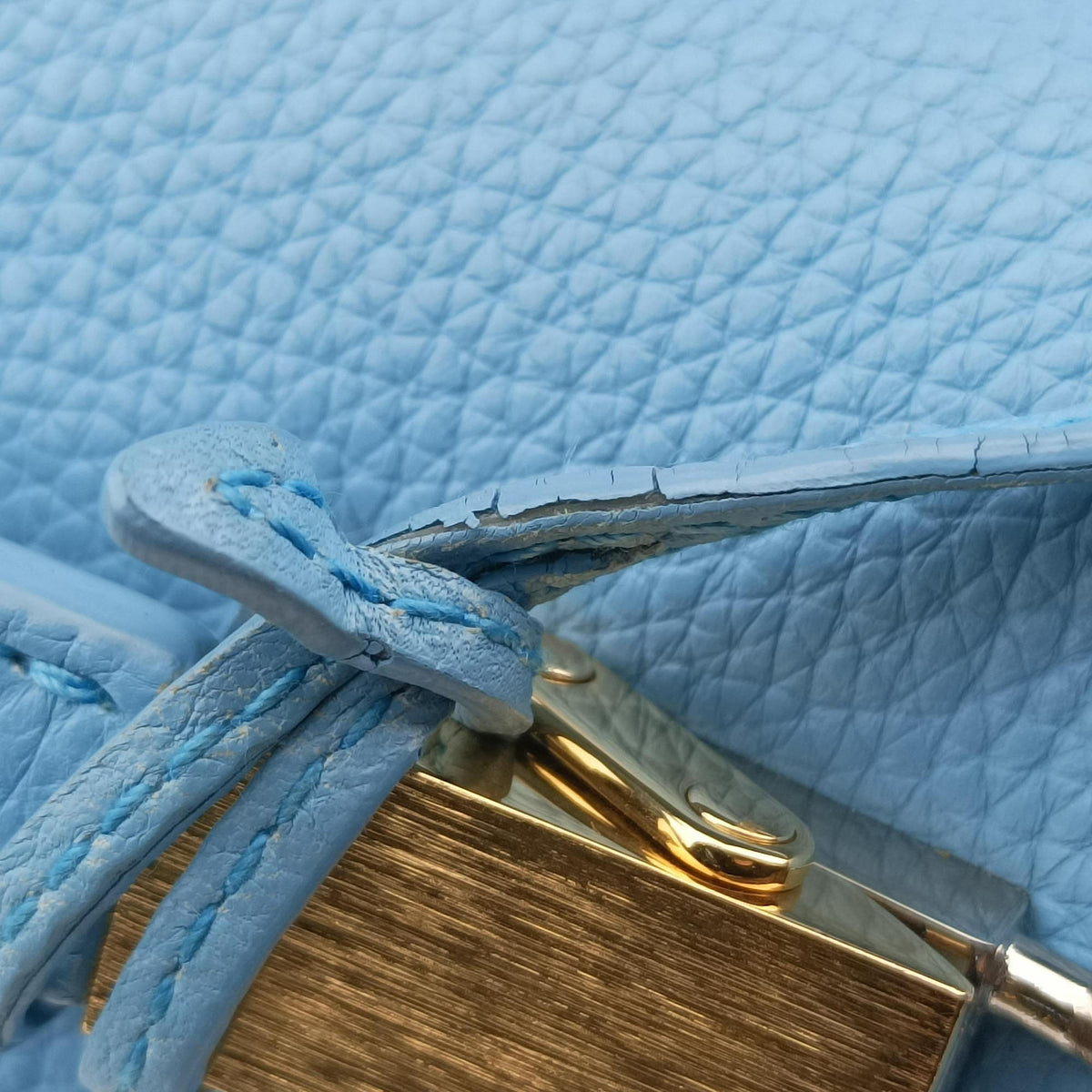 Pre-owned Balenciaga Le Dix Blue leather  shoulderbag | stylenewstar