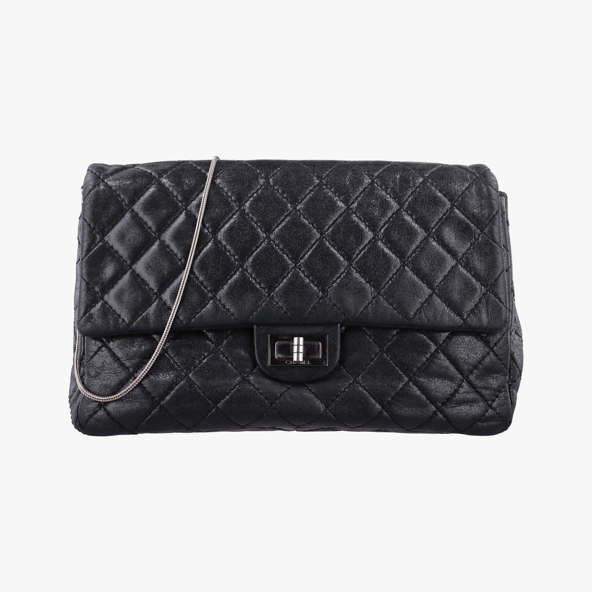 Pre-owned Chanel 2.55 Classic Flap Black Leather A46213 shoulderbag | stylenewstar