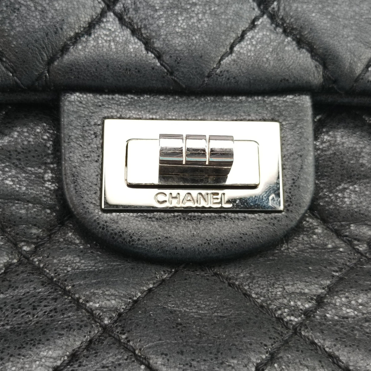 Pre-owned Chanel 2.55 Classic Flap Black Leather A46213 shoulderbag | stylenewstar