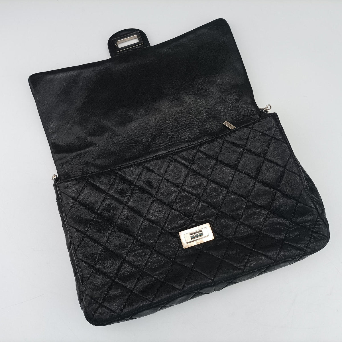 Pre-owned Chanel 2.55 Classic Flap Black Leather A46213 shoulderbag | stylenewstar