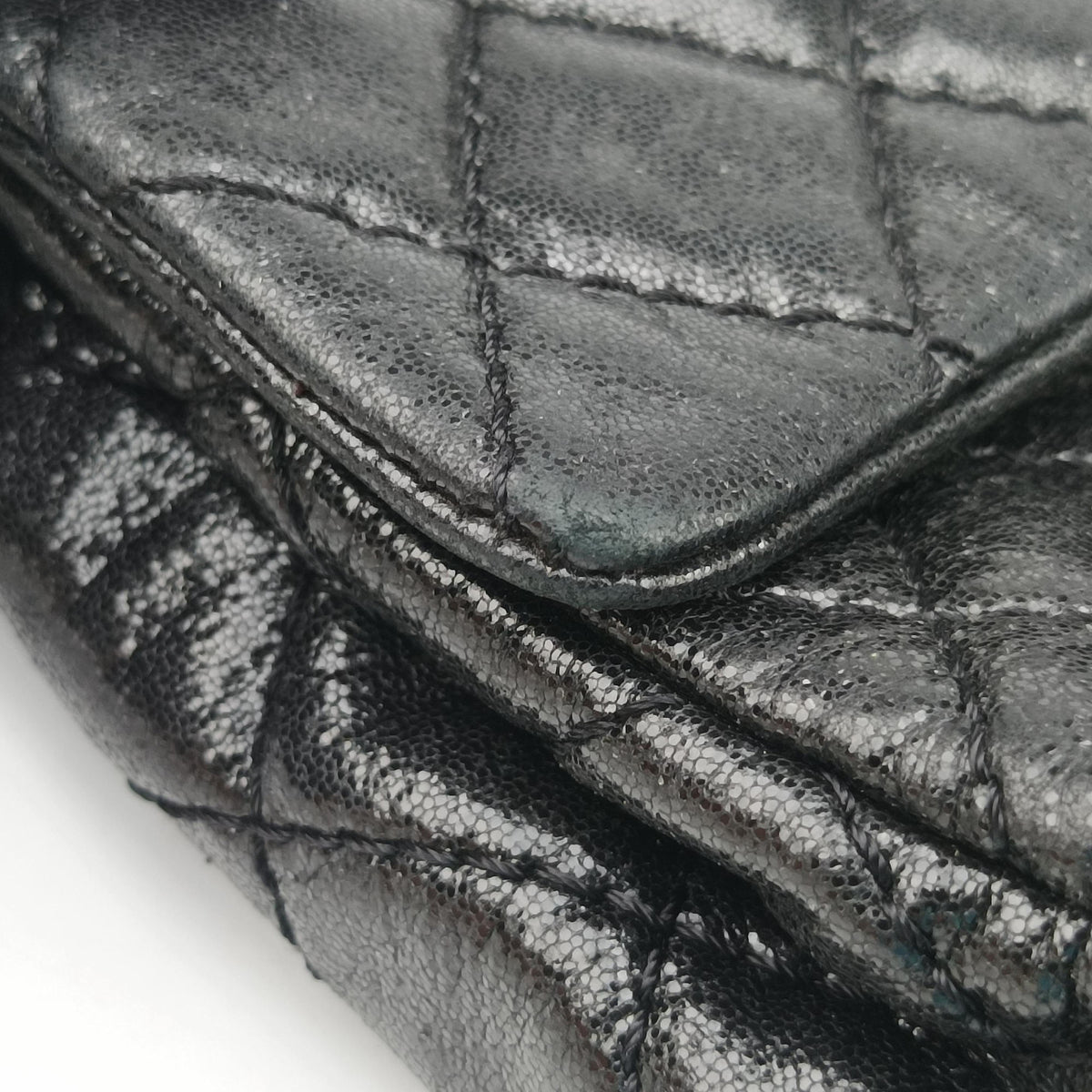 Pre-owned Chanel 2.55 Classic Flap Black Leather A46213 shoulderbag | stylenewstar