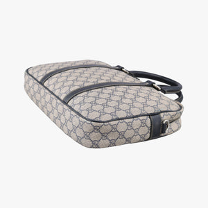 Vintage Gucci GG Supreme Business Beige×Navy PVC coated canvas×Leather 322287 handbag | stylenewstar