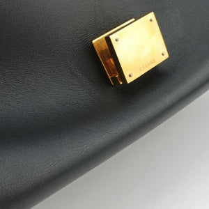 Vintage Celine Trapeze Beige×black×pink Suede × leather  shoulderbag | stylenewstar