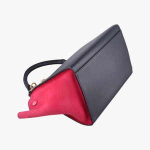 Vintage Celine Trapeze Beige×black×pink Suede × leather  shoulderbag | stylenewstar