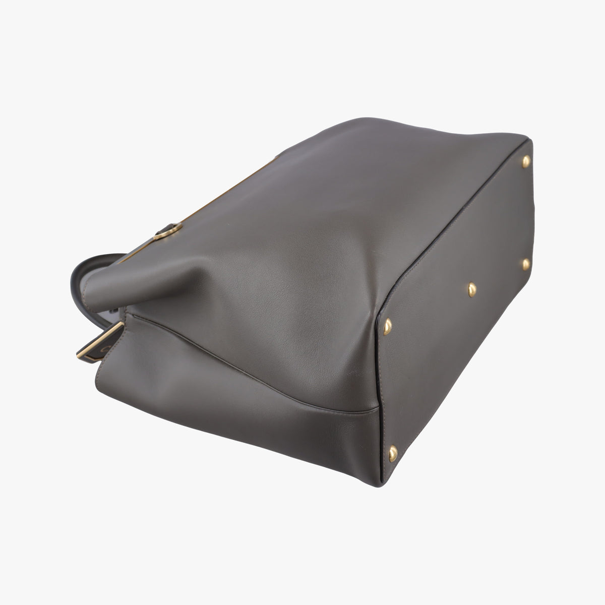 Pre-owned Fendi 2 JOURS Grey Leather 8BH250 shoulderbag | stylenewstar