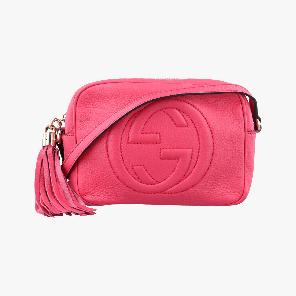 Pre-owned Gucci Soho Rose Leather 308364 shoulderbag | stylenewstar