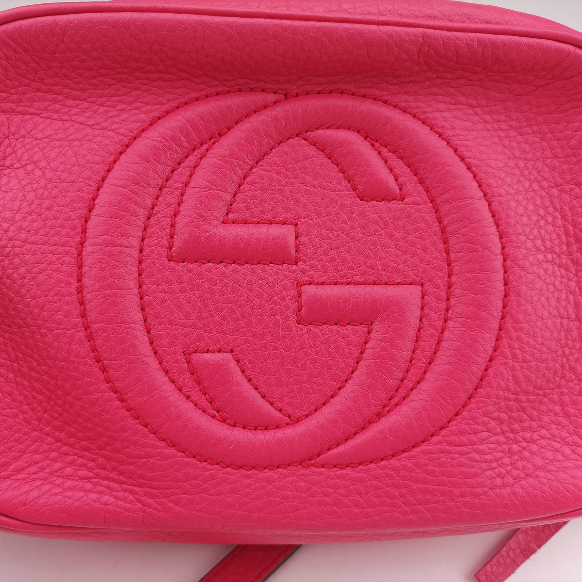 Pre-owned Gucci Soho Rose Leather 308364 shoulderbag | stylenewstar