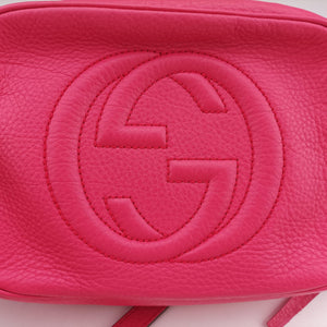 Pre-owned Gucci Soho Rose Leather 308364 shoulderbag | stylenewstar