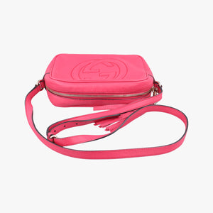Pre-owned Gucci Soho Rose Leather 308364 shoulderbag | stylenewstar