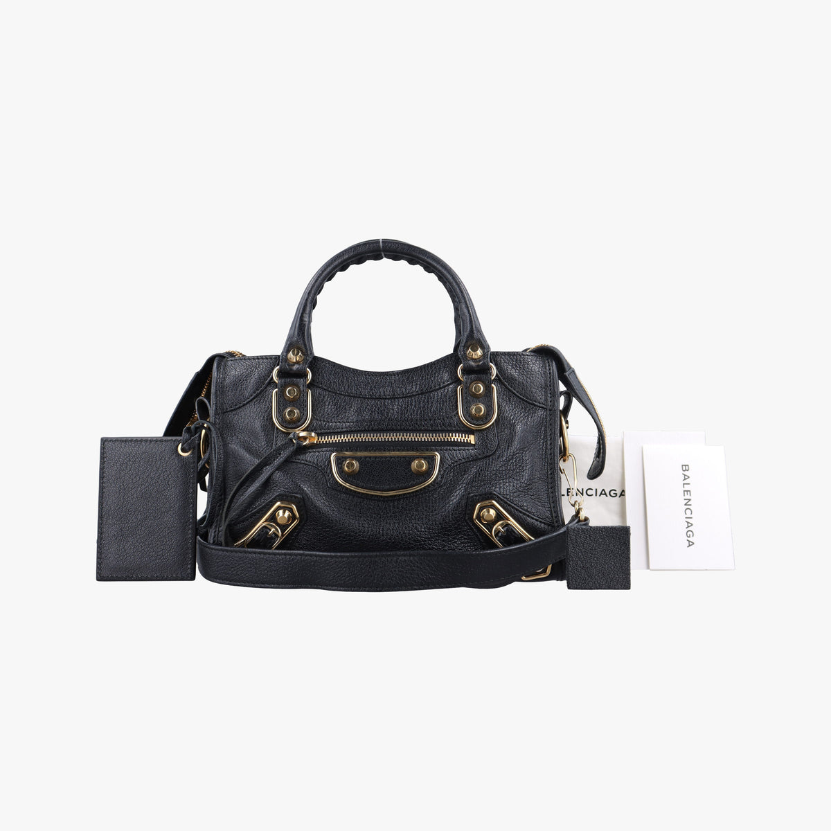 Pre-owned Balenciaga Classic City Black lambskin  shoulderbag | stylenewstar