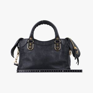 Pre-owned Balenciaga Classic City Black lambskin  shoulderbag | stylenewstar