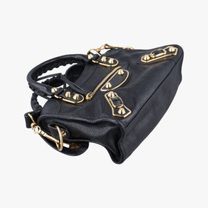 Pre-owned Balenciaga Classic City Black lambskin  shoulderbag | stylenewstar