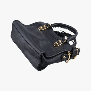 Pre-owned Balenciaga Classic City Black lambskin  shoulderbag | stylenewstar