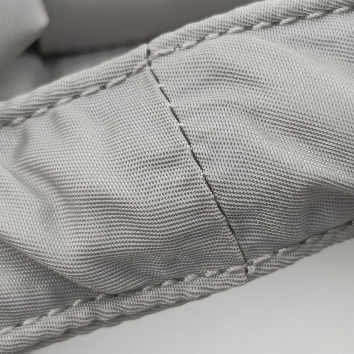 Pre-owned Prada Ribbon Re-Nylon Grey Nylon 1BA359 shoulderbag | stylenewstar